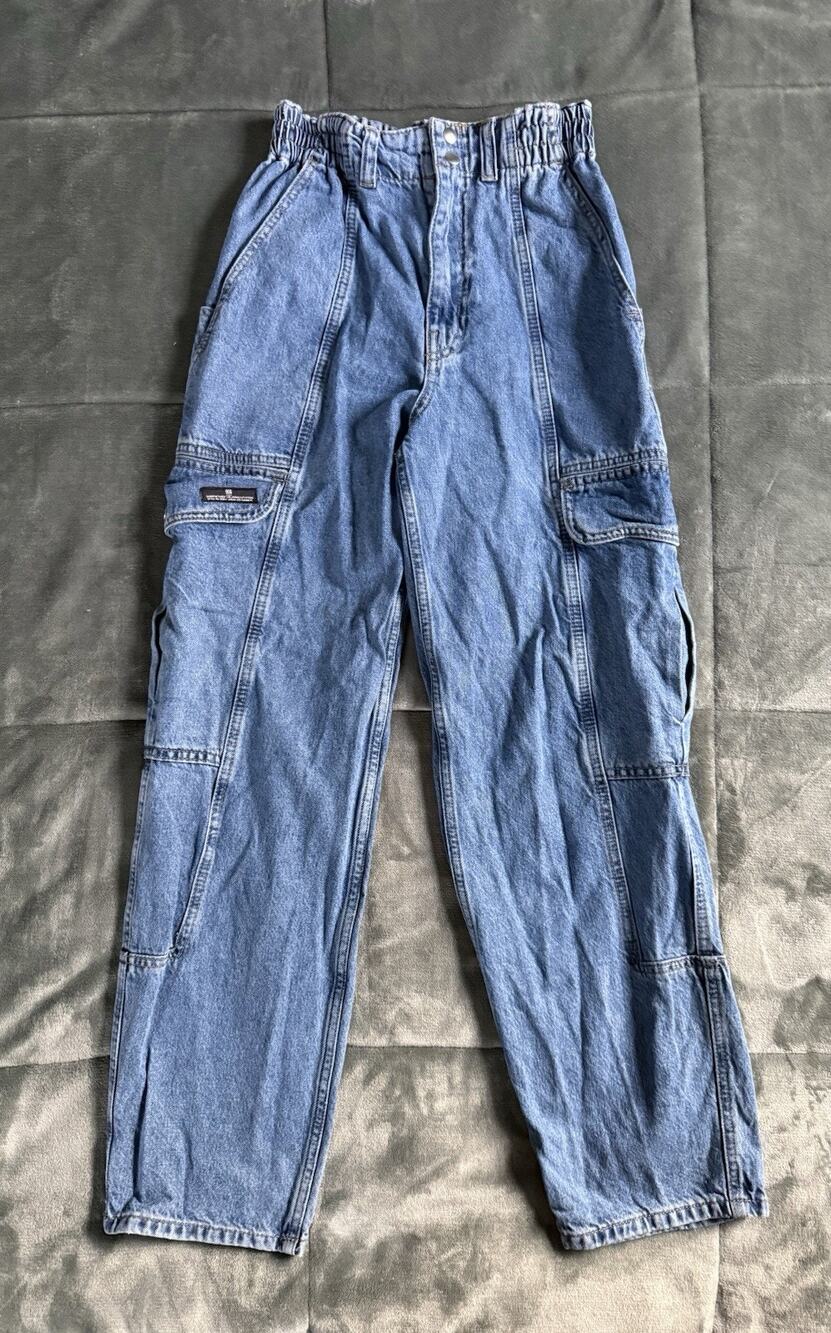 BDG Urban Outfitters Blaine Cargo Skate Jeans Denim High Rise Pants Size 27